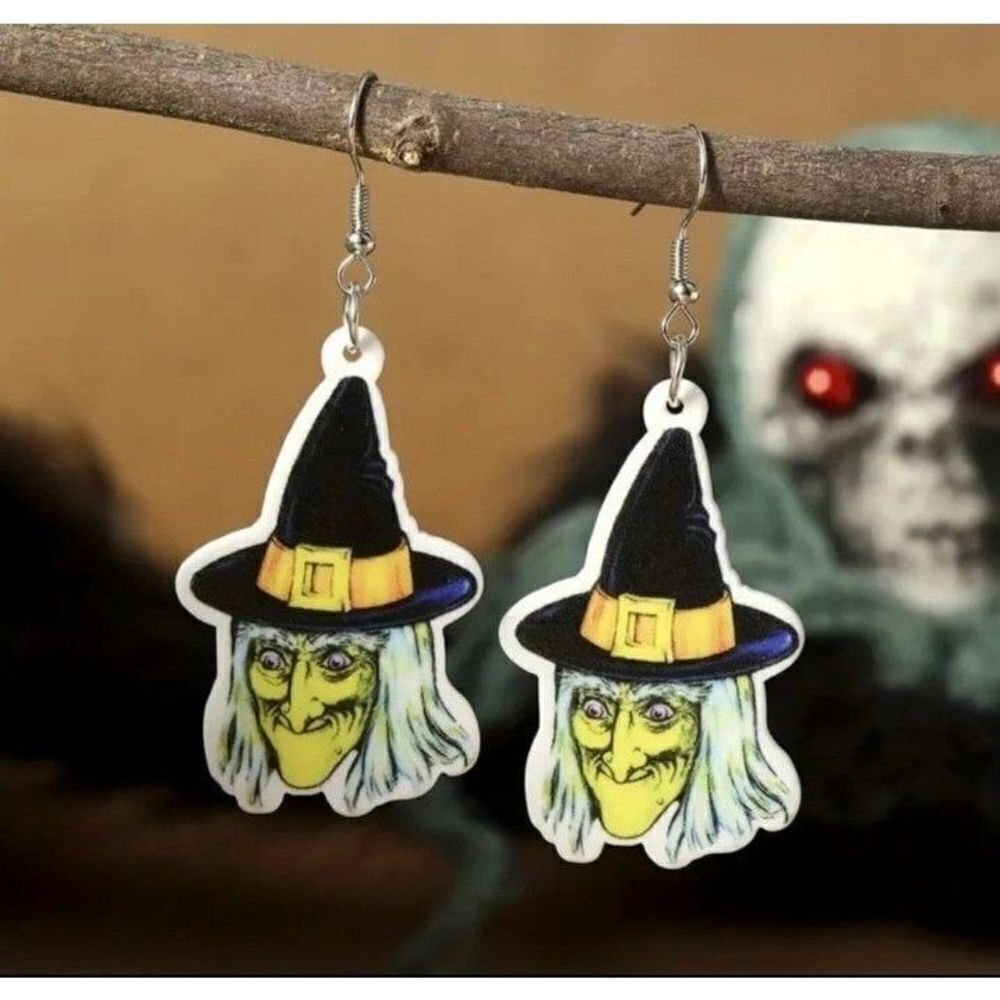 Halloween witch earrings